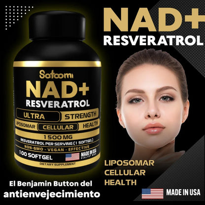 🍇💊 RESVERATROL NAD+ 100 CÁPSULAS - SATOOMI ✨💖