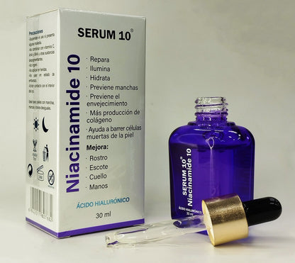 SERUM 10 NIACINAMIDA® | ELIMINA CICATRICES DE ACNÉ Y PUNTOS NEGROS